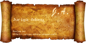 Juriga Adony névjegykártya